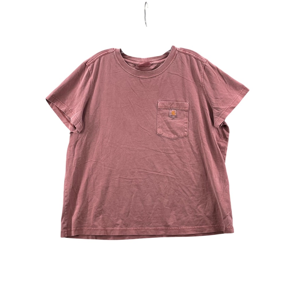 Carhartt Pocket T-Shirt Kids XL Pink TK6272-W Relaxed Fit Cotton Short Sleeve